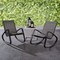 Modway Traveler Rocking Lounge Chair Outdoor Patio Mesh Sling Set of 2-EEI-3180